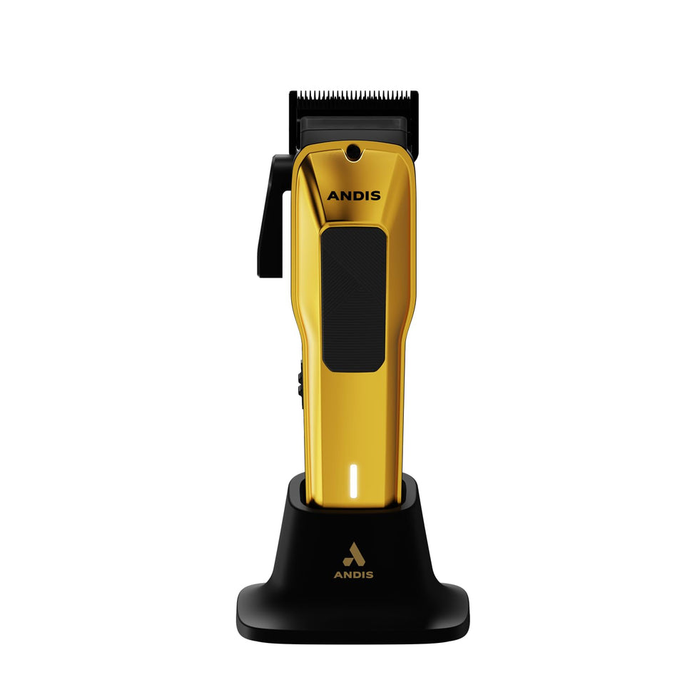 Andis Phenom clipper with interchangeable housings for a personalized grip and style.