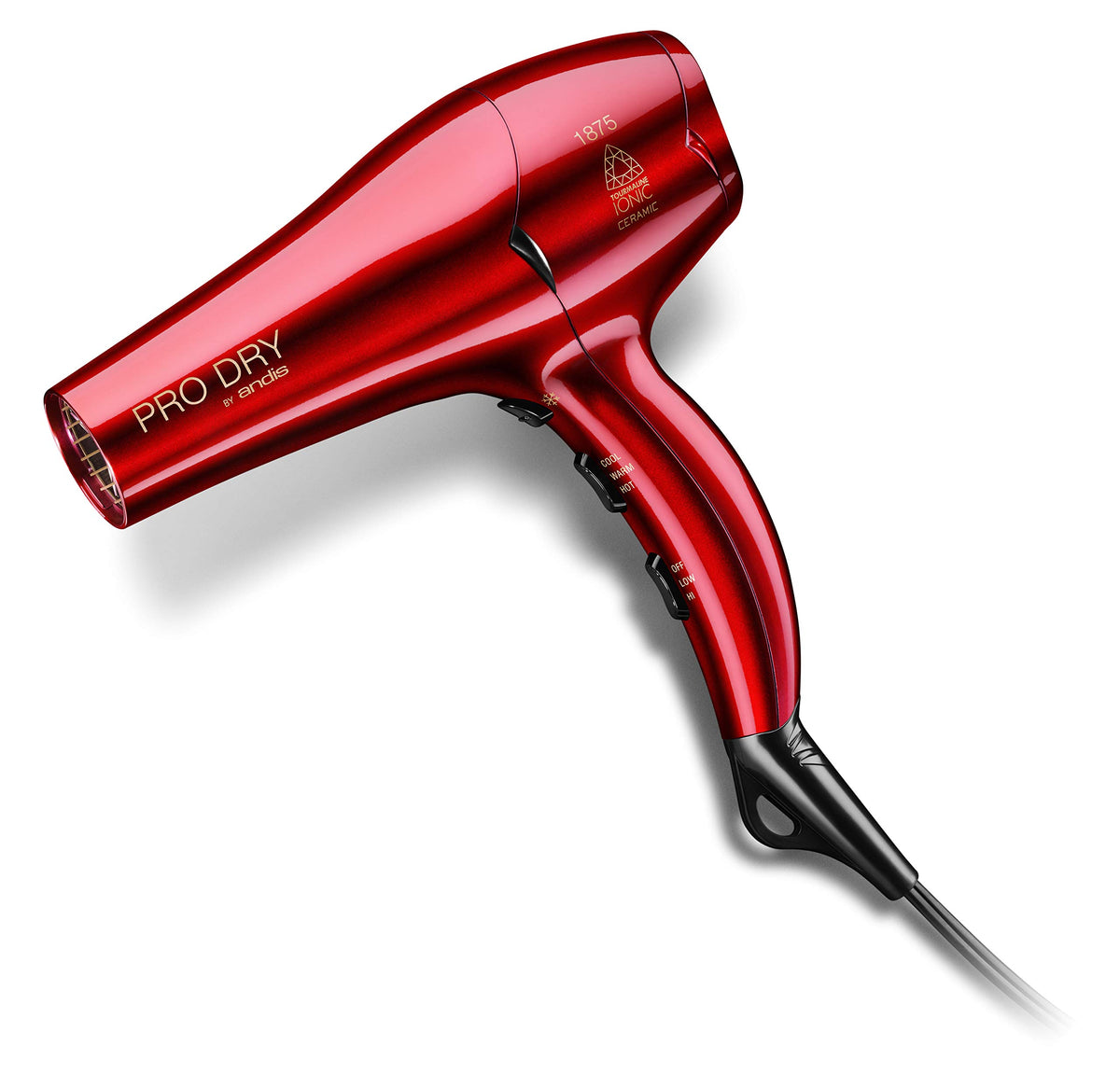 Andis Pro Dry Tourmaline Ionic Dryer concentrator attached for precise styling