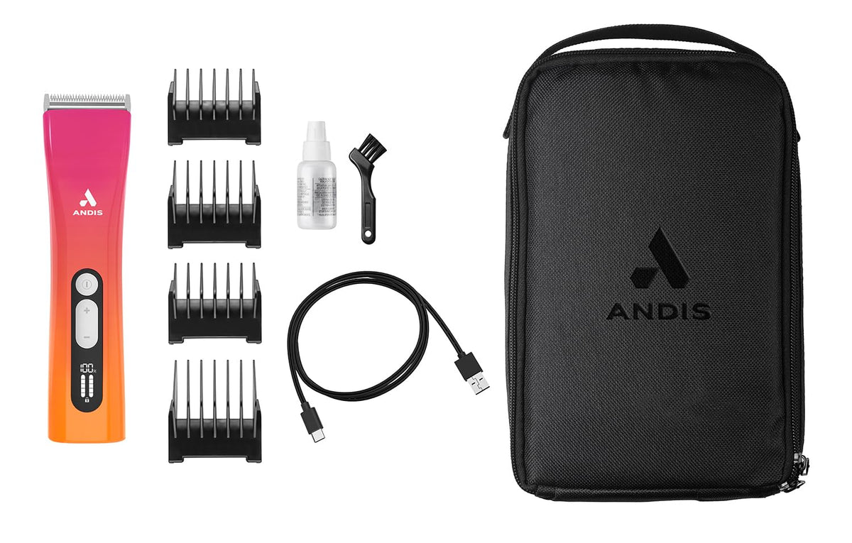 Andis ProClip 5-in-1 blade adjusts from 9 to 40 for versatile grooming.
