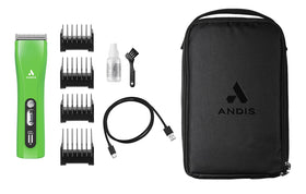 Andis ProClip textured grips provide secure, comfortable handling for long grooming sessions.