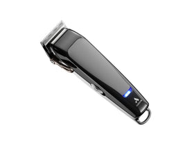 Andis reVITE LED battery indicator helps plan recharge during busy days.