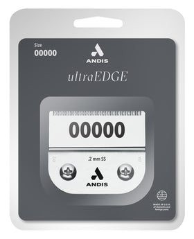 Andis Ultra Edge detachable blade with chrome finish offering rust resistance and cooler cuts.