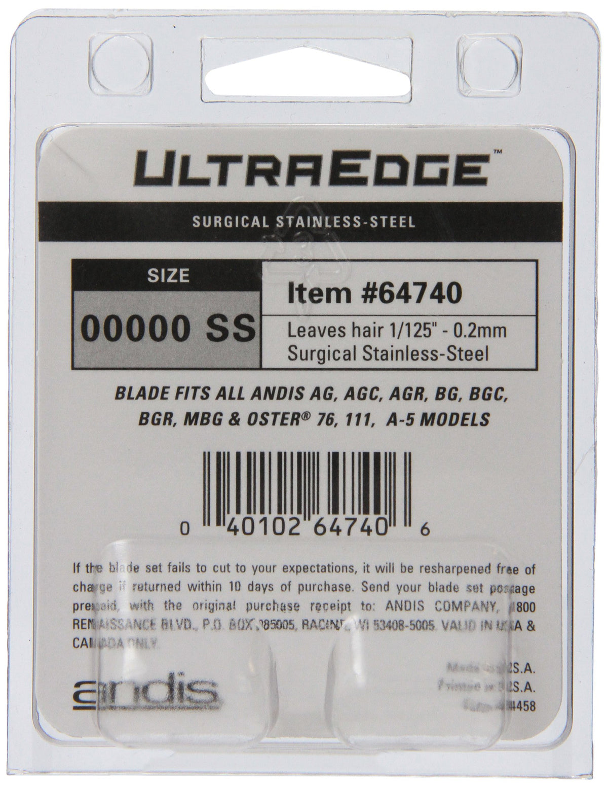 Andis Ultra Edge detachable blade is easy to clean and compatible with multiple Andis clippers.