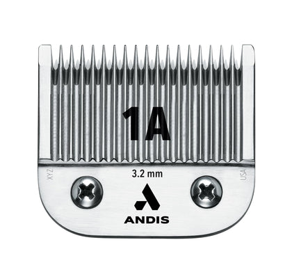 Andis UltraEdge 1A carbon steel blade for detachable clippers; durable edge life.