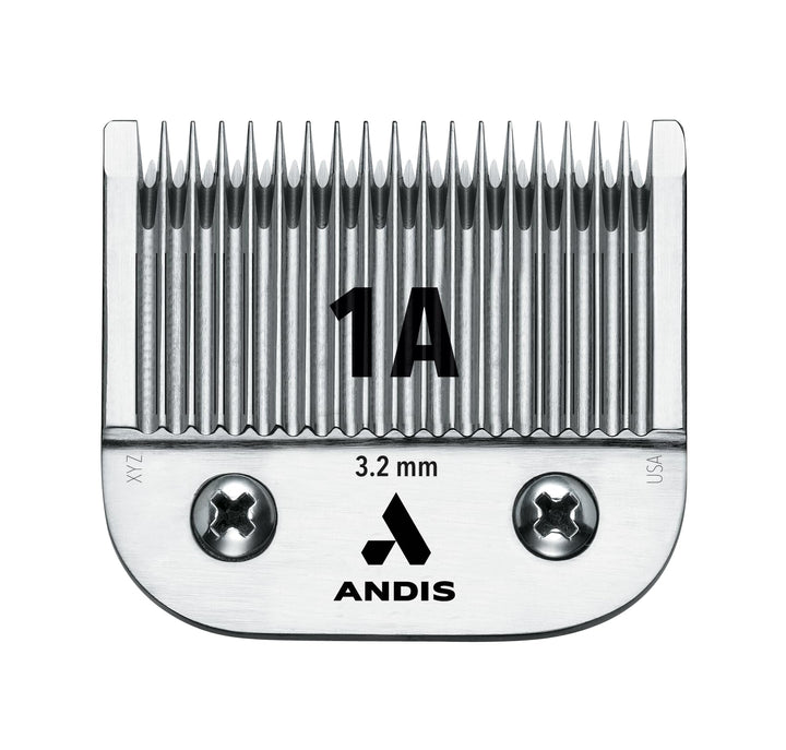 Andis UltraEdge 1A carbon steel blade for detachable clippers; durable edge life.
