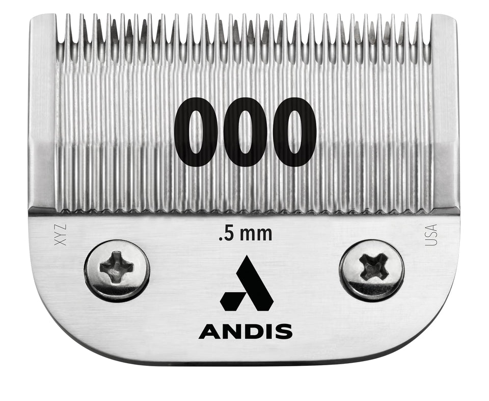 Andis UltraEdge detachable 0.5mm blade with chrome finish for close cutting and rust resistance