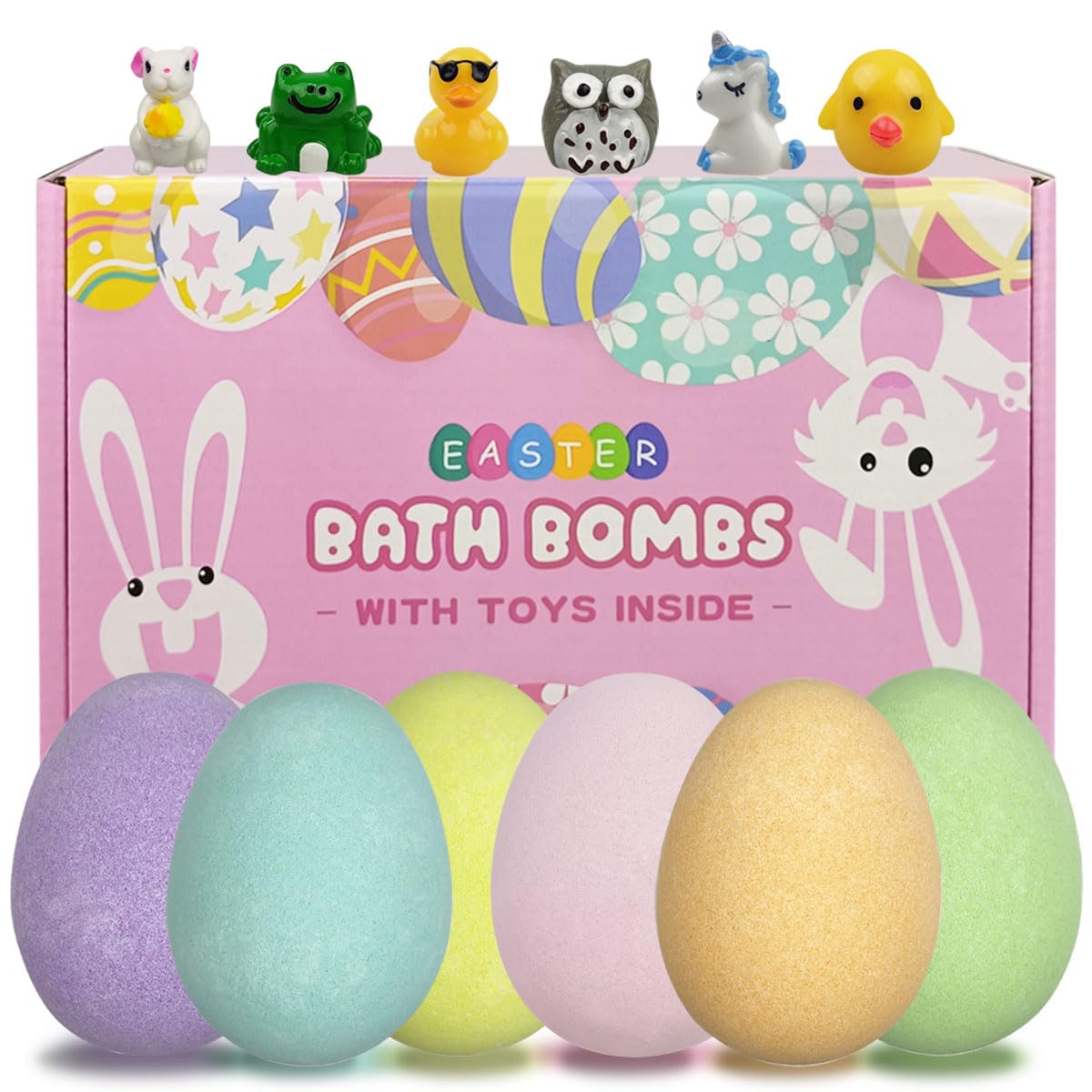Anditoy Easter bath bombs with colorful eggs for playful bath time.