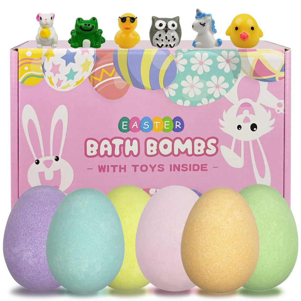 Anditoy Easter bath bombs with colorful eggs for playful bath time.