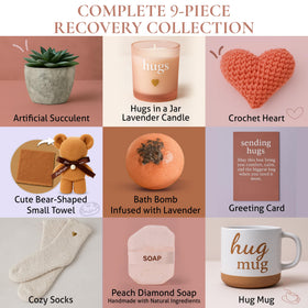 Andlane Get Well Soon Basket with knitted heart adds a warm, thoughtful touch.