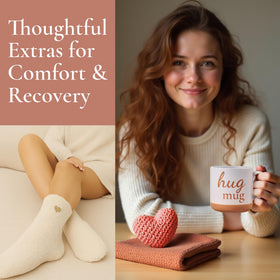 Andlane Get Well Soon Basket includes a lavender candle for a calming mood.