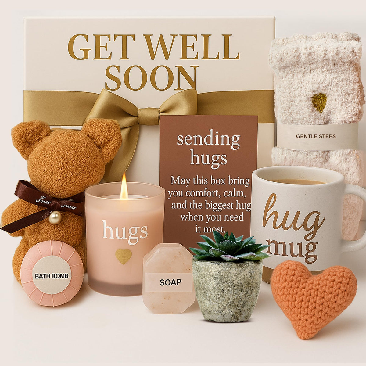 Andlane Get Well Soon Basket with the soft towel and bear offers comforting recovery vibes.