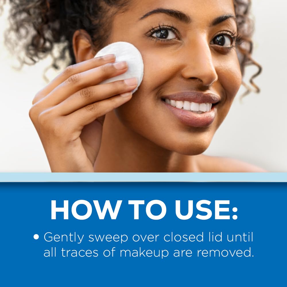 Andrea Eye Q's remover pad texture highlights aloe-infused soothing formula