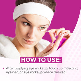 Andrea Eyeq swabs close-up showing oil-free cleanser safe for sensitive skin.