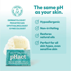 ANDREW LESSMAN pHact bar fragrance-free formula ideal for sensitive users.