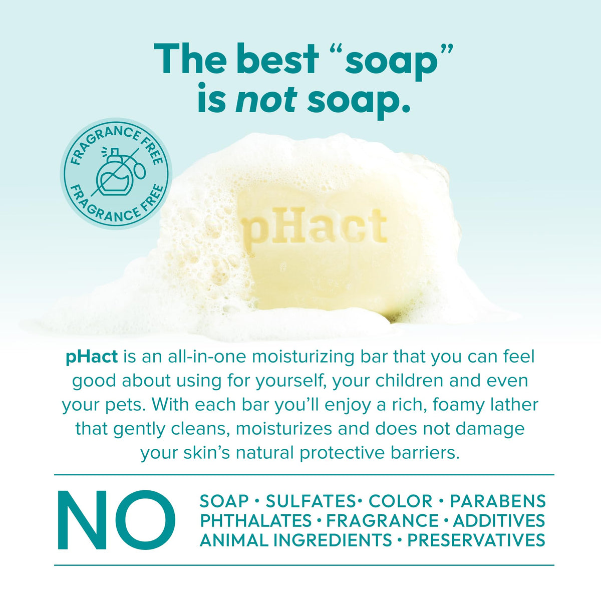 ANDREW LESSMAN pHact bar moisturizes while cleansing for daily use.