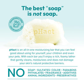 ANDREW LESSMAN pHact bar maintains skin-friendly pH 5.7 during cleansing.