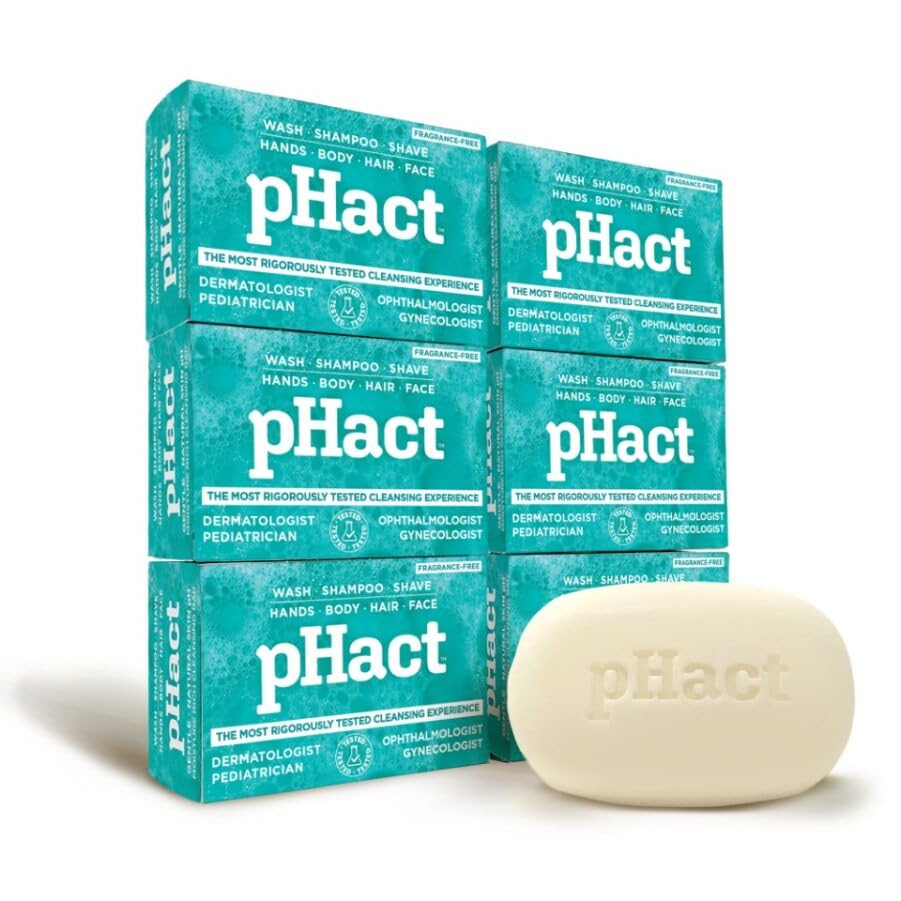 ANDREW LESSMAN pHact bar rich lather ready for skin-friendly cleansing.