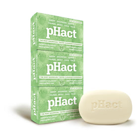 ANDREW LESSMAN pHact cucumber bar lather closeup demonstrates rich, gentle cleansing on skin.