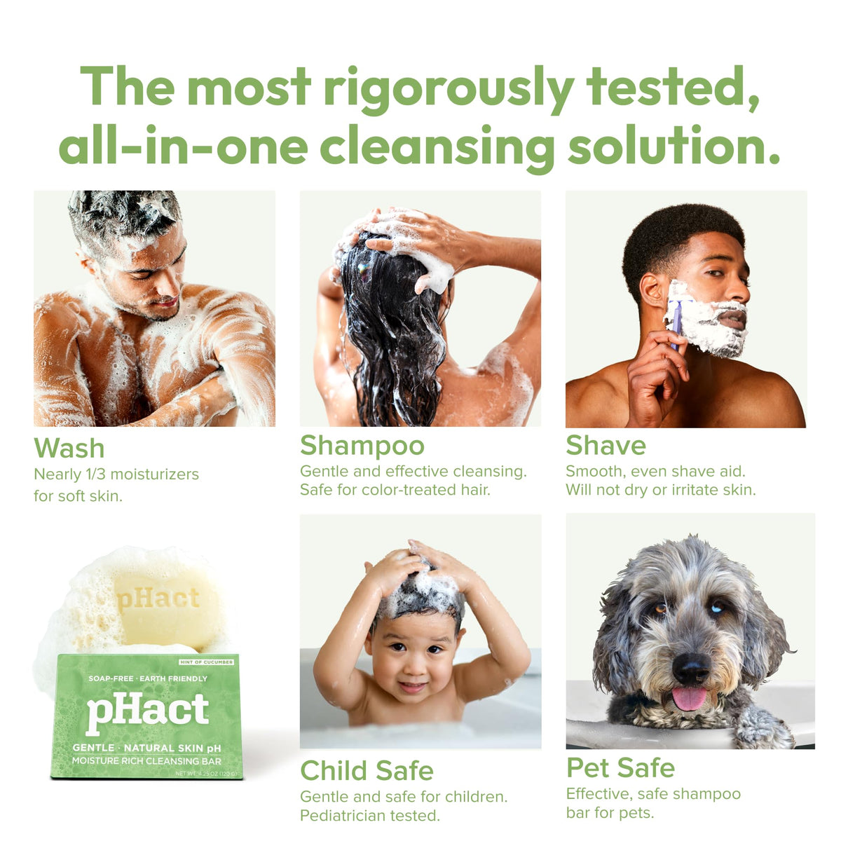 ANDREW LESSMAN pHact cucumber bar packaging emphasizes eco-friendly design.