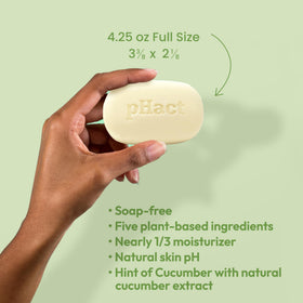 ANDREW LESSMAN pHact cucumber bar peppermint extract offers refreshing aroma.