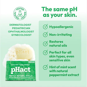 Andrew Lessman pHact mint bar lather scene with rich foam for gentle cleansing