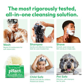 Andrew Lessman pHact mint bar pediatric-tested, suitable for sensitive skin and kids