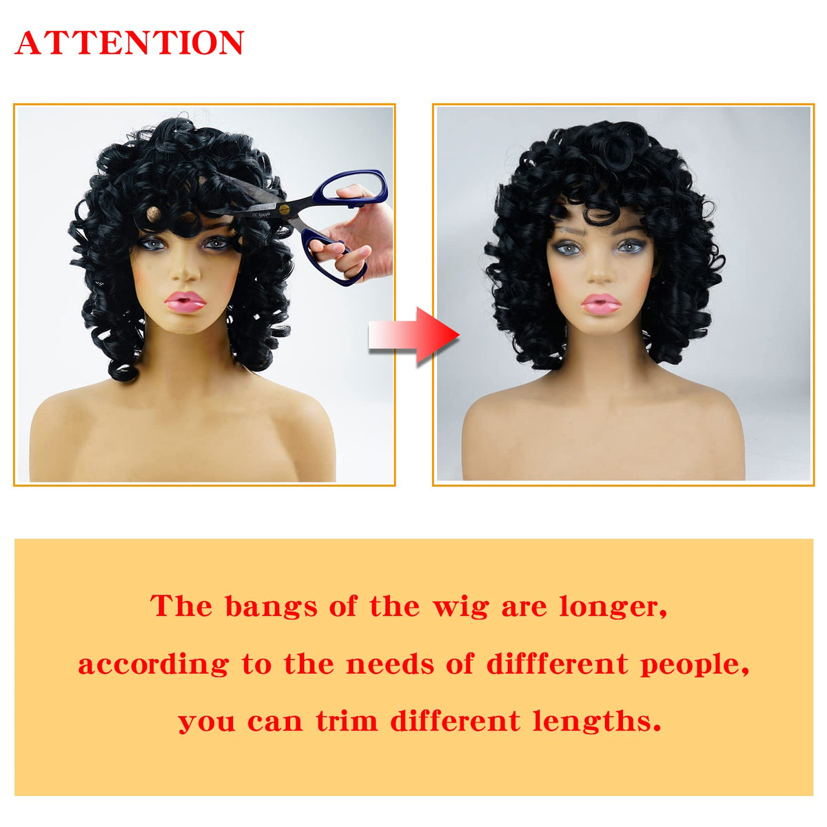 Andromeda heat-resistant synthetic wig suited for heat styling with care