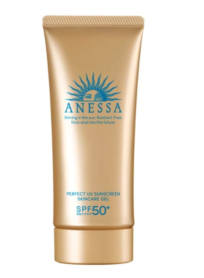 Anessa Perfect UV sunscreen bottle with fruity floral scent for daily sun protection