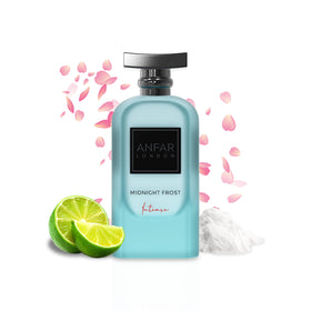 ANFAR LONDON Midnight Frost bottle front, premium masculine design for everyday elegance.