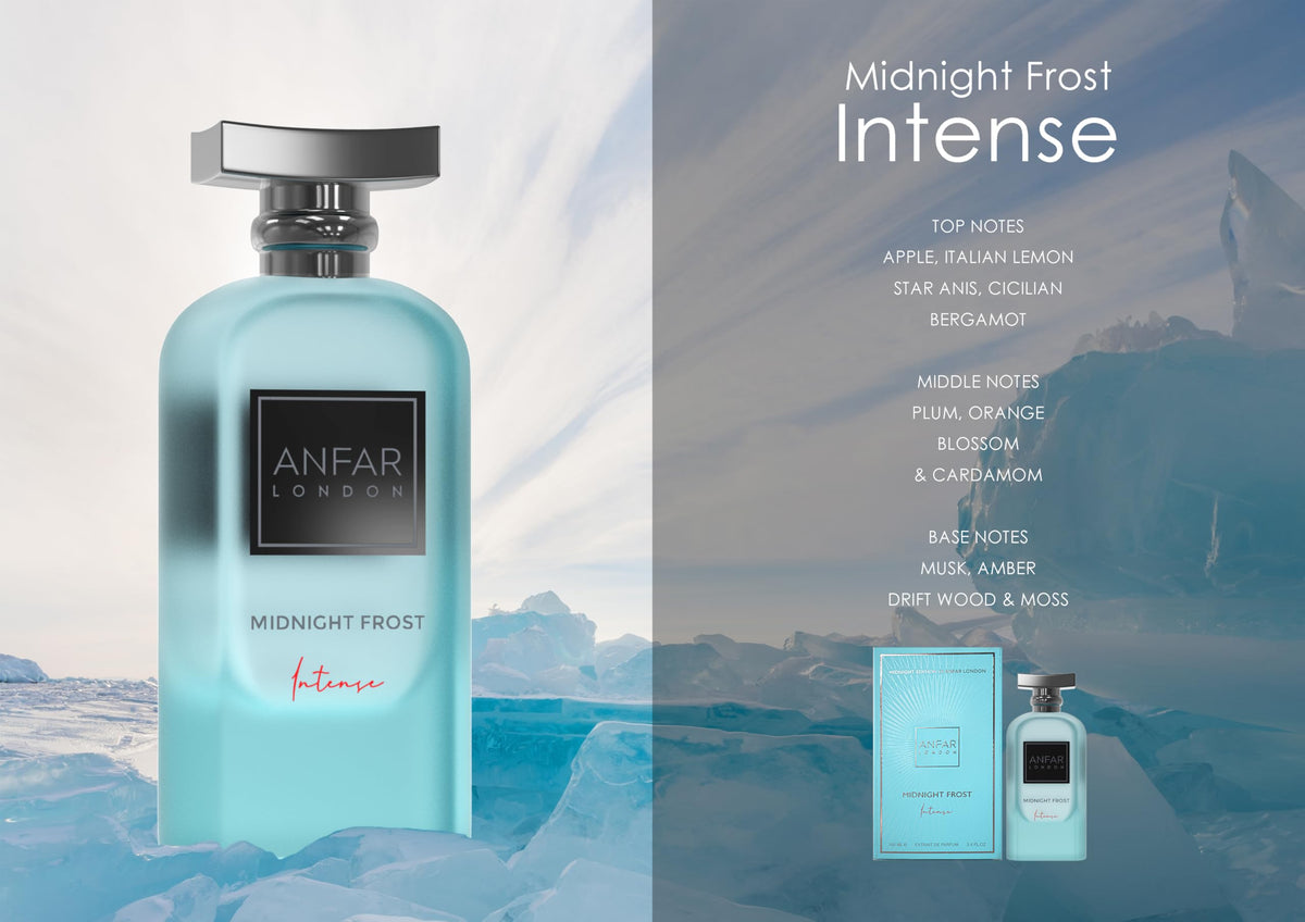 ANFAR LONDON Midnight Frost packaging box showcasing luxurious presentation for gifting occasions.
