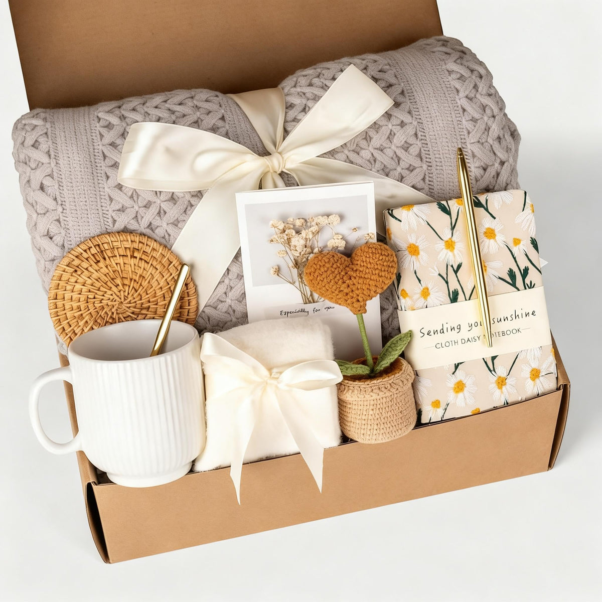 Anforsun self-care gift basket for women offering comfort and thoughtful get-well support.