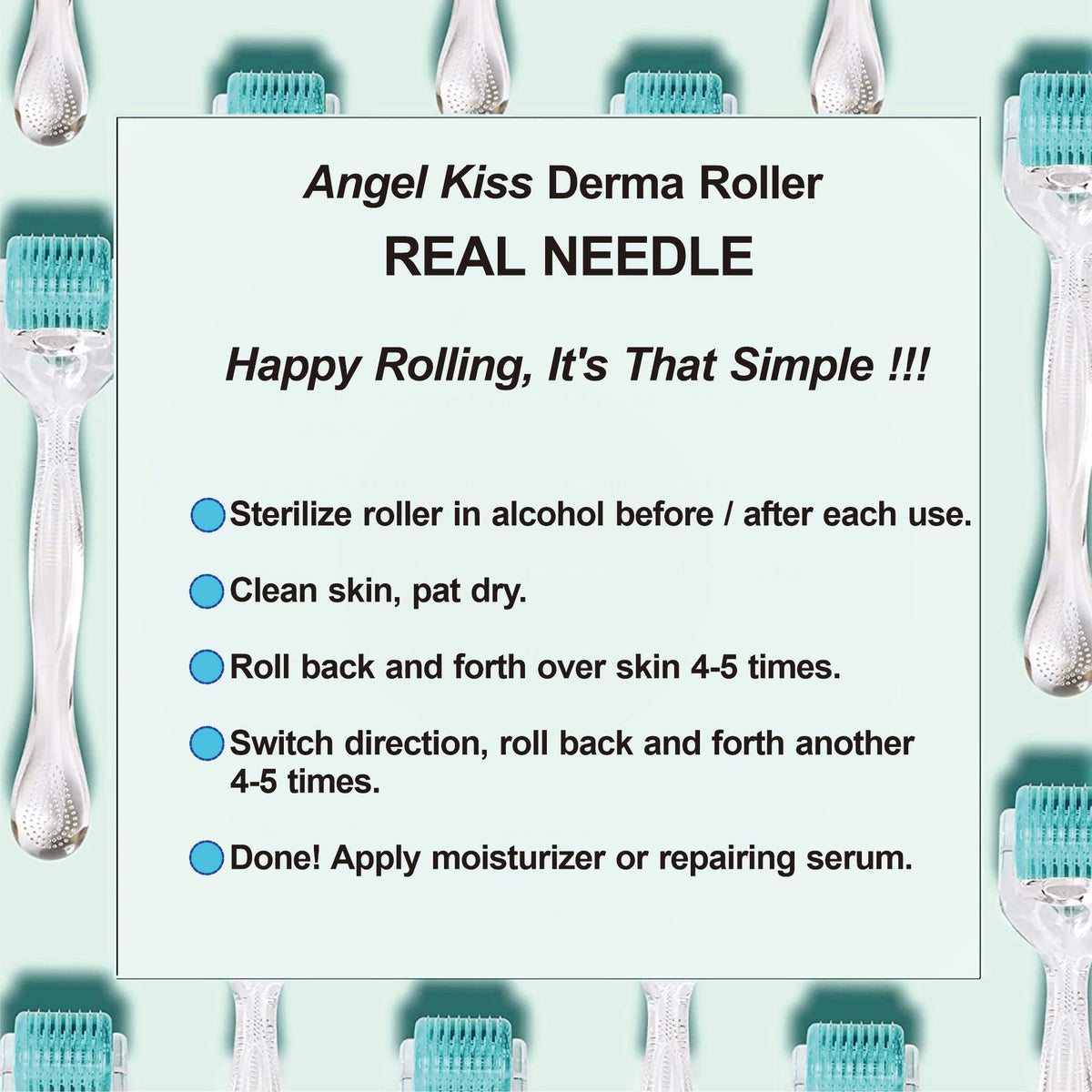 Angel Kiss Derma Roller being cleaned for maintenance
