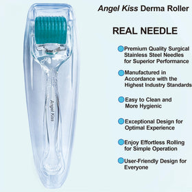 Angel Kiss Derma Roller shown with hair oil applicator option