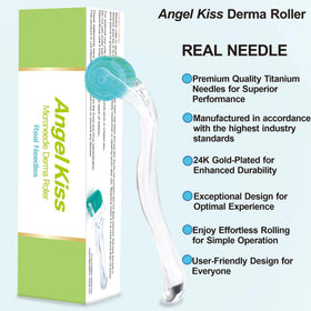 Angel Kiss derma roller lightweight handle for controlled rolling.