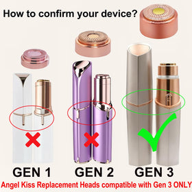 Angel Kiss Gen 3 replacement head 360° coverage for contour-friendly grooming