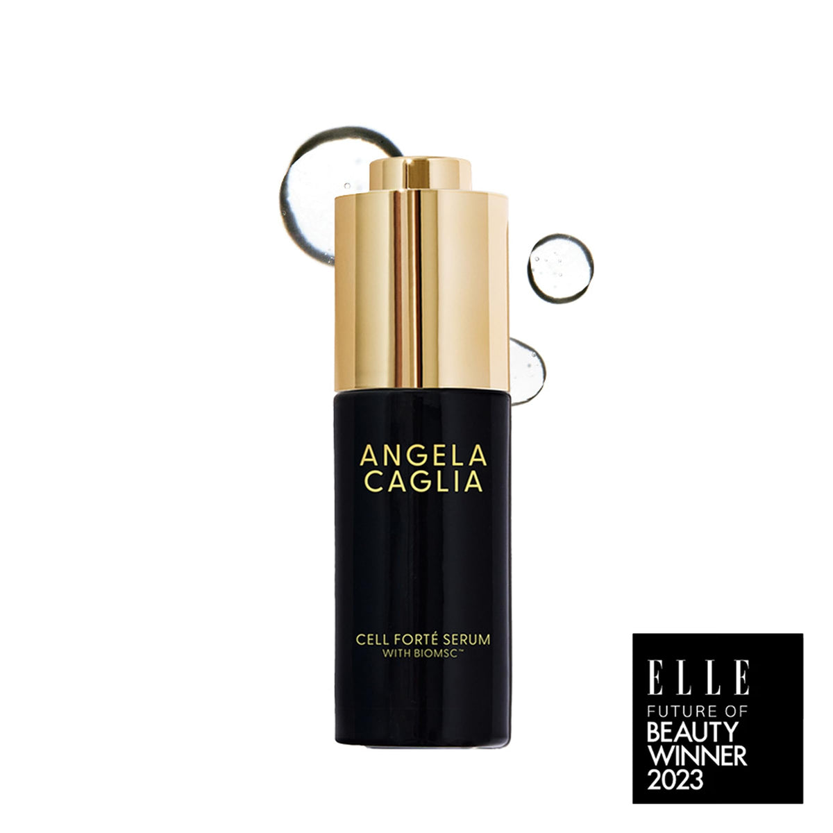Angela Caglia Cell Forté Serum dropper releasing growth factors for firmer tones.