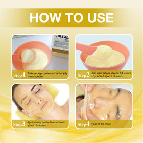 Angeland jelly mask peel-off-action enables quick removal.