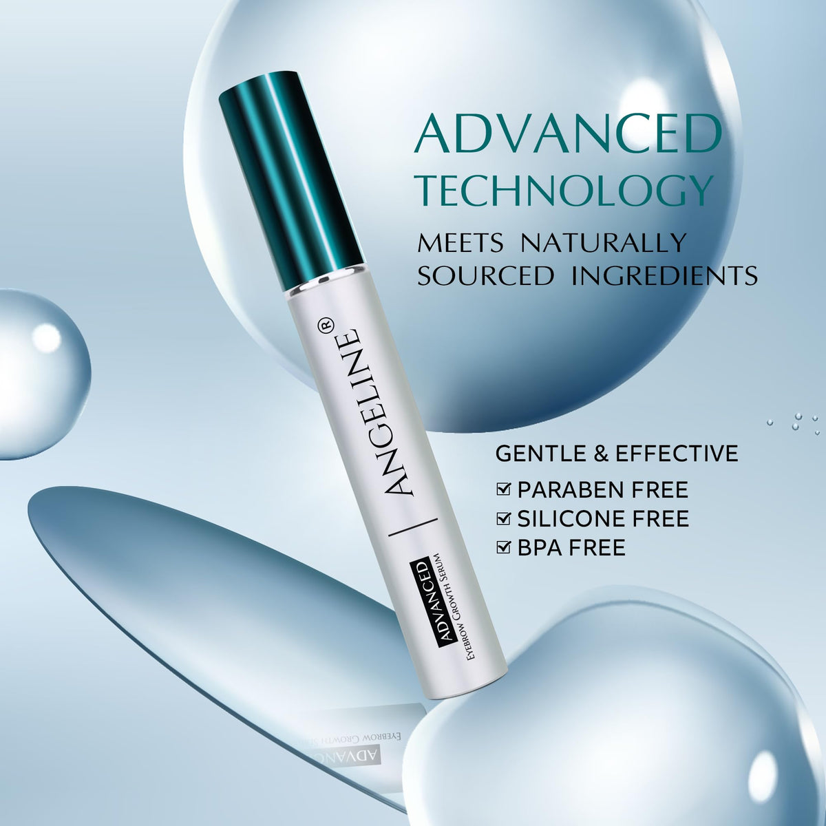 Daily brow routine with Angeline serum ready for use