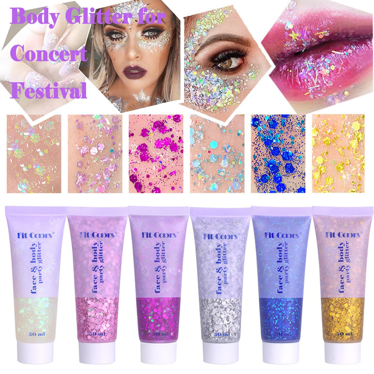 Angels Beauty eye glitter gel enhances eyelids with sparkling shimmer