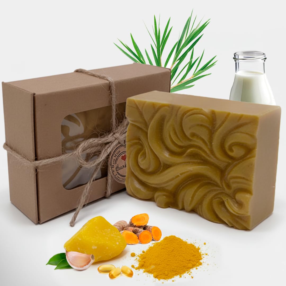 Angel's Skin wart remover soap bar front view, handcrafted quality for gentle wart care.