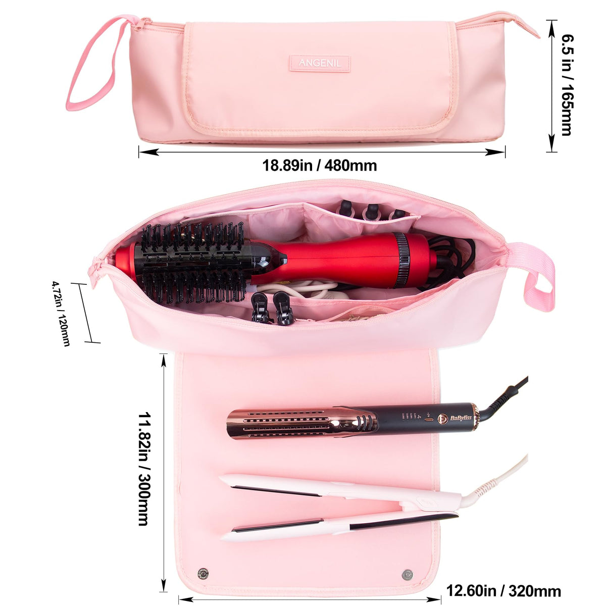 ANGENIL 2-in-1 design with magnetic closure keeps items secure