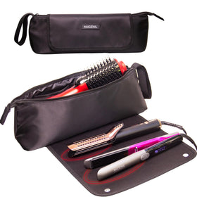 ANGENIL hair tool travel bag exterior shows spacious main compartment for 14-inch tools.