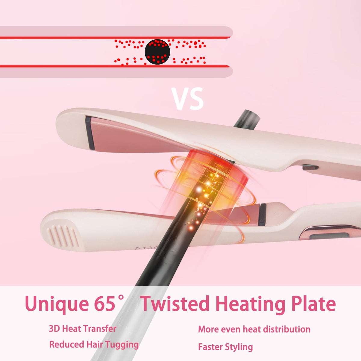 ANGENIL Pro dual voltage pink suitable for worldwide travel