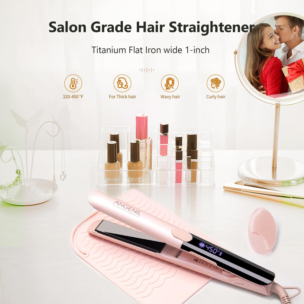 Gift-ready set includes heat resistant mat and cleansing brush
