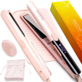 ANGENIL Pro titanium flat iron with LCD display for precise temperature control
