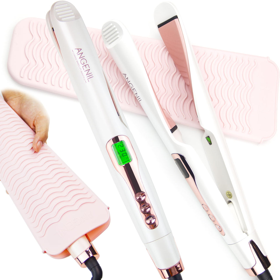ANGENIL Pro Tourmaline Ceramic Twist Straightener with even heat for smooth results.