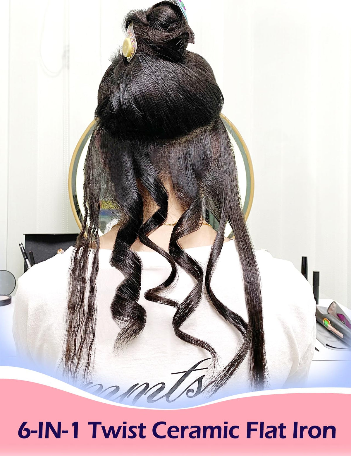 ANGENIL Pro Twist with negative ions helps lock in moisture and reduce frizz for softer hair.