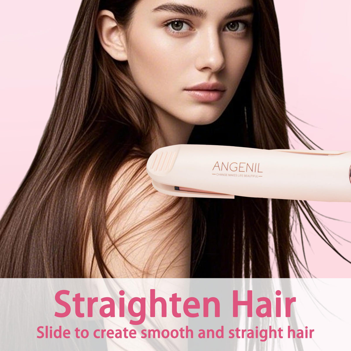 ANGENIL Pro twisted-panel design pink highlights even heat distribution