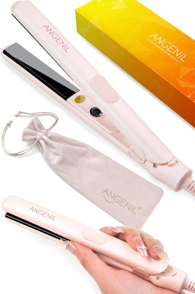 ANGENIL Ultra Mini Flat Iron smooth bangs for quick daily styling.