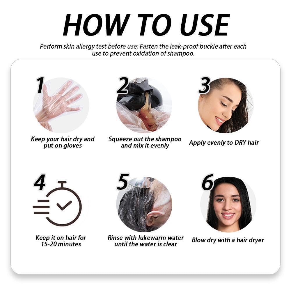 AngeRose easy 4-step process for quick at-home coloring.